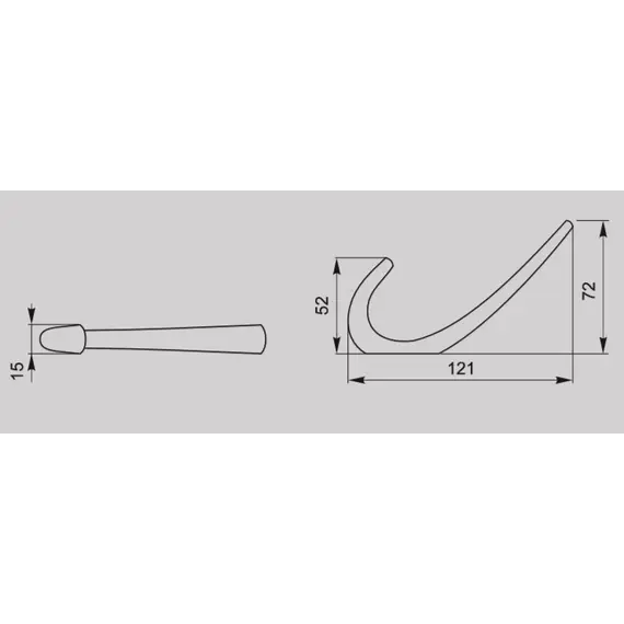 Крючок для одежды Валмакс FK-008 020 St, 32 мм, сатин светлый (ТЗ) - 1