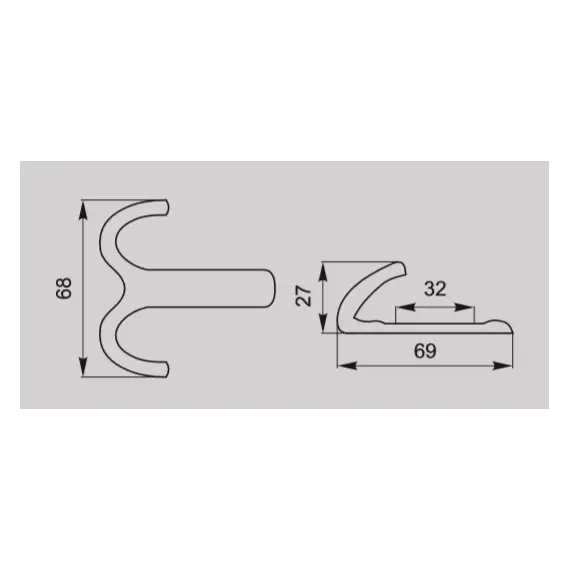Крючок для одежды Валмакс FK-015 010 St, 32 мм, сатин светлый венге. - 1