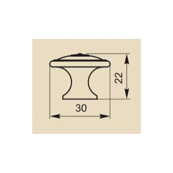 Ручка для мебели грибок Sagittario FB-027 000, 0 мм, бронза полированная/белый (ТЗ) - 1