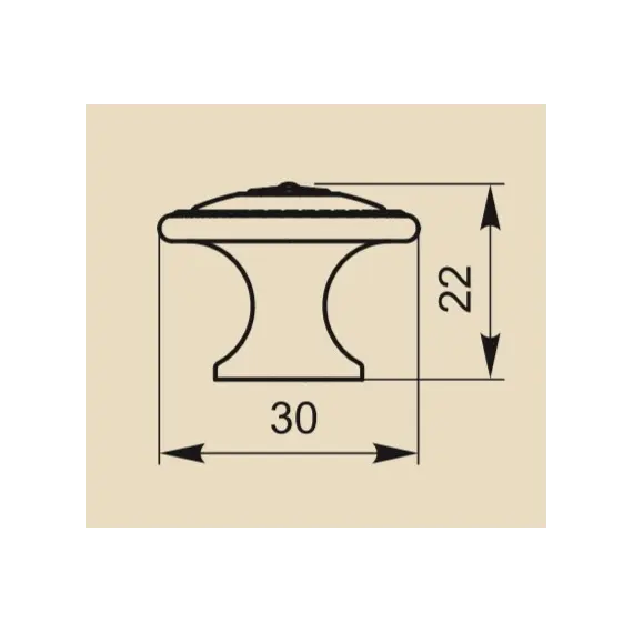 Ручка для мебели грибок Sagittario FB-027 000, 0 мм, олово старое/белый (ТЗ) - 1