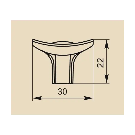 Ручка для мебели грибок Sagittario FB-039 000 Cr, 0 мм, хром глянцевый/белая (ТЗ). - 1