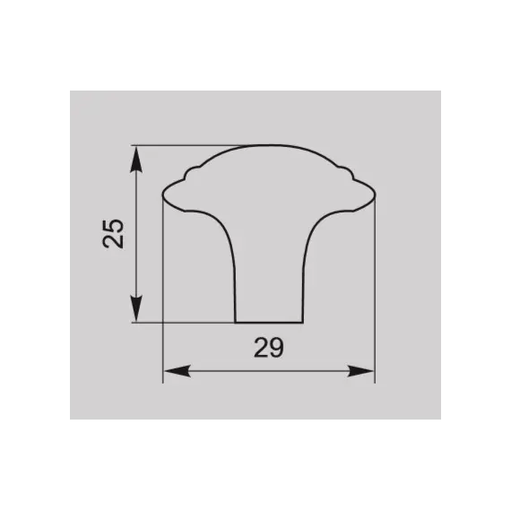 Ручка кнопка для мебели Валмакс FB-060 000, 0 мм, золото прованс 1013 жемчужно-белый матовый (ТЗ). - 1