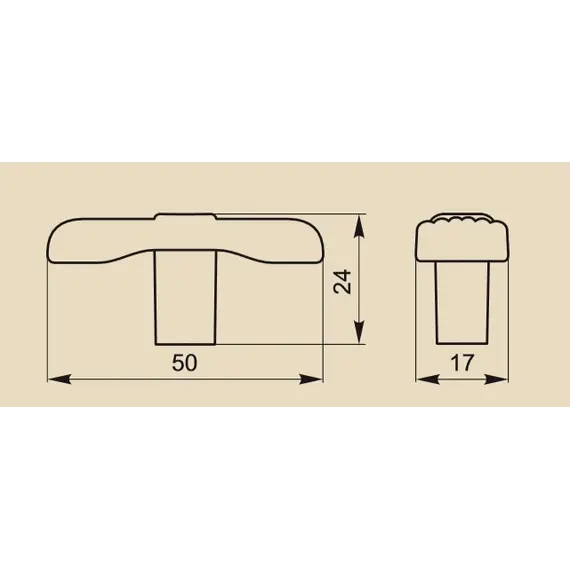 Ручка для мебели кнопка Sagittario FB-061 000, 0 мм, золото прованс/1013 жемчужно-белый матовый (ТЗ) - 1