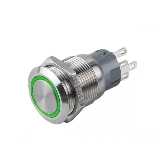 Выключатель LED 19 мм IP67 арт.WYL-WAND-19-LED-GR