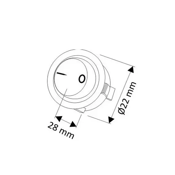 Врезной выключатель W11, черный арт.WYL-KOLY-W11.1-CZAR - 2