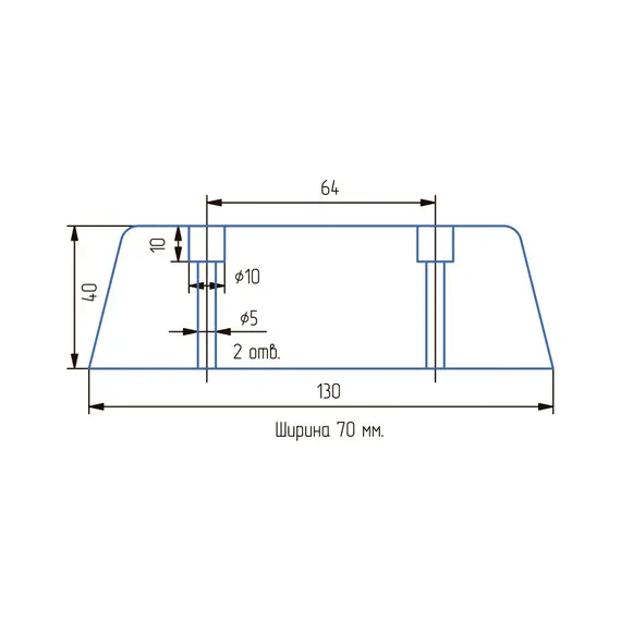 Опора стационарная прямоугольная ОСП 40 венге - 1