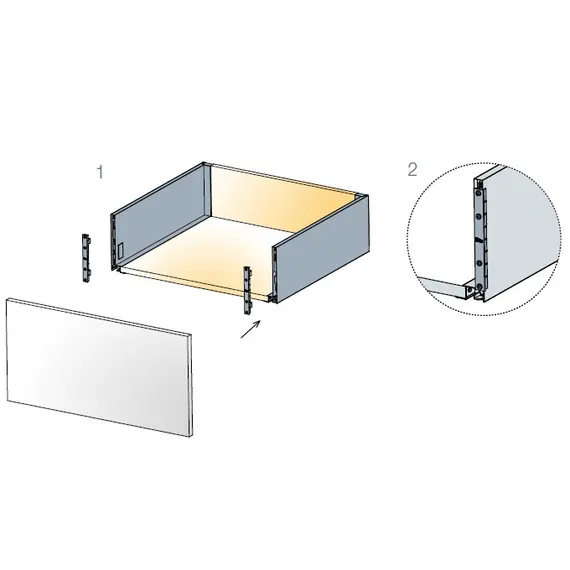 Кондуктор с лого для ящиков Tekform slimline 145 мм, черный арт.655-8018-390-00 - 1