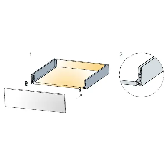 Кондуктор с лого для ящиков Tekform slimline 70 мм, черный арт.655-8016-390-00 - 1