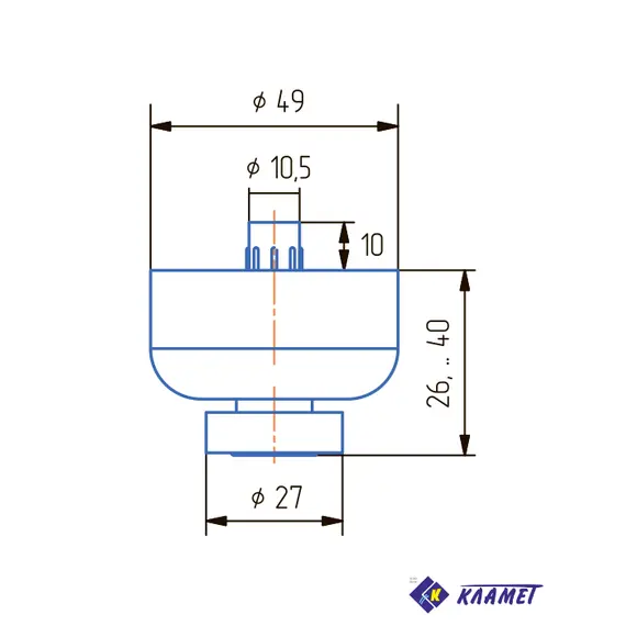 Опора регулируемая ОР 25-02 серая - 1