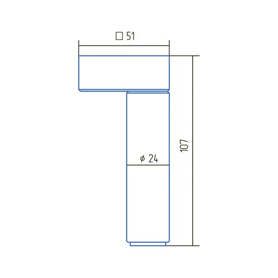 Опора стационарная угловая (хром) арт.ОСУ-01-С - 1