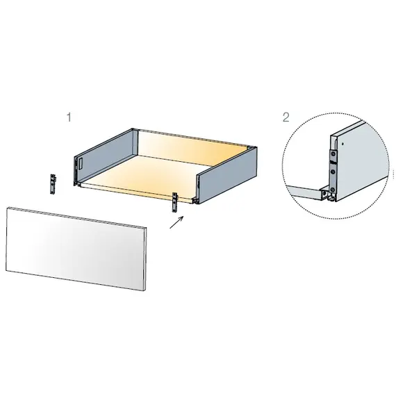Кондуктор с лого для ящиков Tekform slimline 100 мм, черный арт.655-8017-390-00 - 1