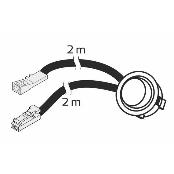 Врезной выключатель W11, черный, провод 2 х 2м арт.OKS-WYL-W11-CZ-01W - 1