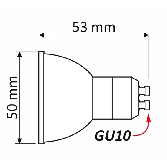 Лампочка LED GU10 5W 230V 420lm 6000К арт.ZAR-D-G-5W-01-60K - 1