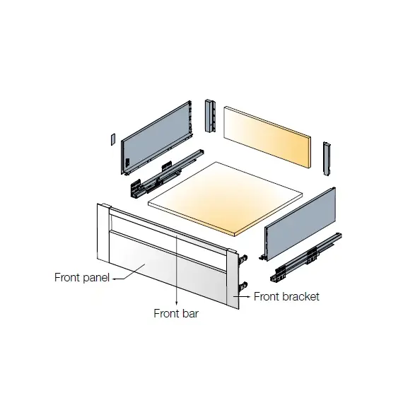 Планка фронтальная внутренняя для ящиков Tekform slimline DW145/182 , белый арт.655-8090-511-00 - 2