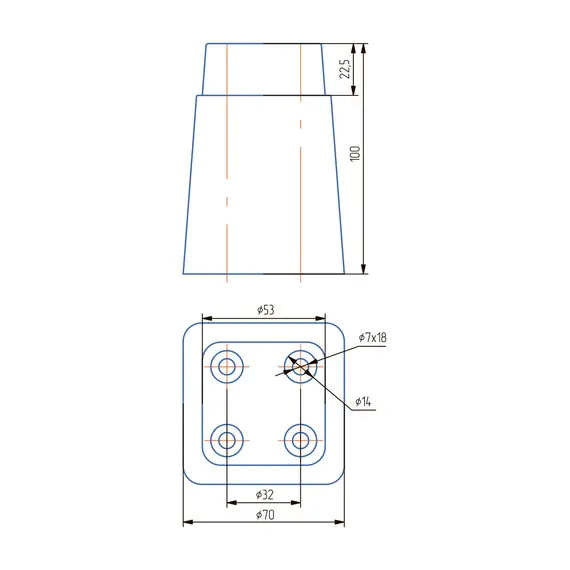 Опора стационарная ОМД-100/11 ПС - 1