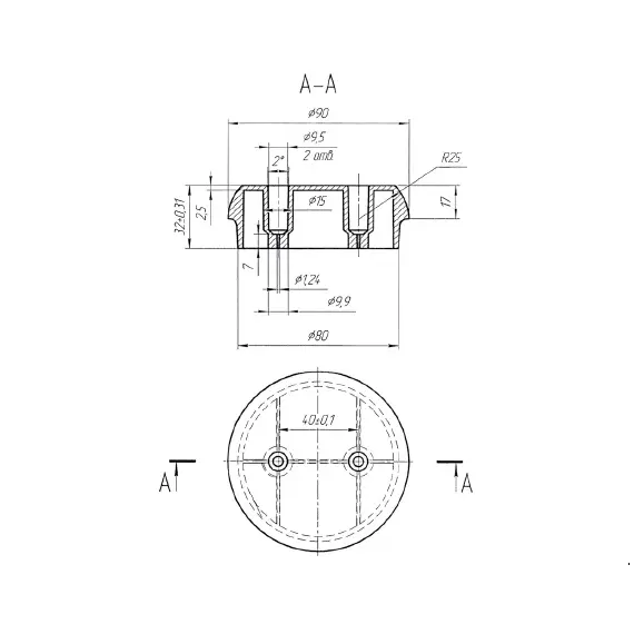 Ножка №1 пластмассовая, орех арт.Н1(орех) - 1