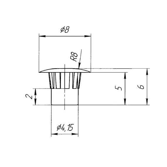 Заглушка D 5мм Бук арт.ЗГЛ5 бук - 1