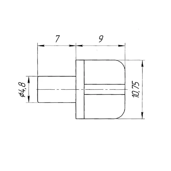 Полкодержатель пластмассовый, белый арт.ПДП(бел) - 1