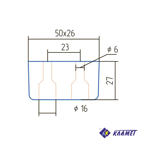 Ограничитель мягкой мебели 27 черный - 1