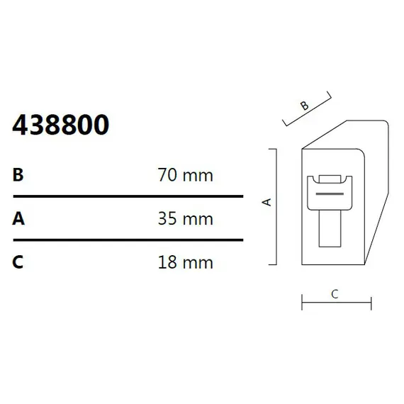 Заглушка для навеса (комплект прав. + лев.) арт.438800 - 1
