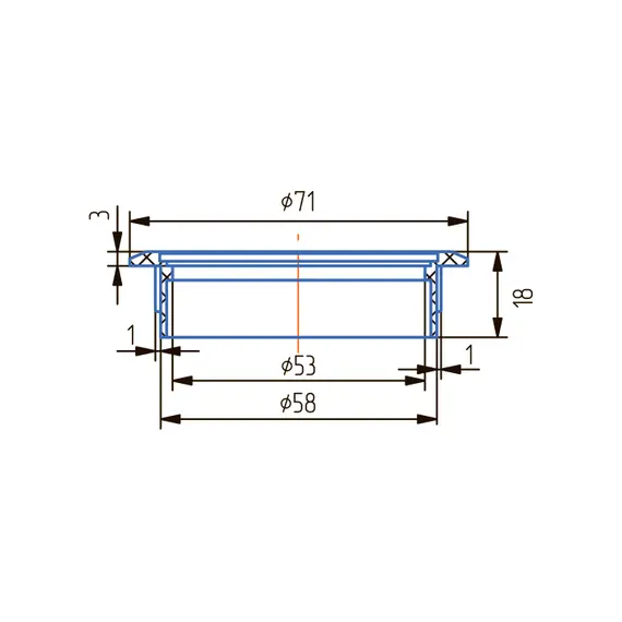 Кабель канал d 60мм вишня - 1