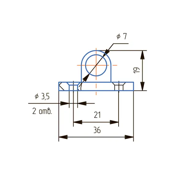 Стяжка для мебели № 1 серая - 1