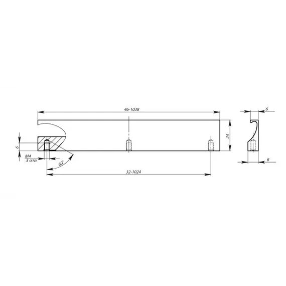 Ручка-профиль PM(12)00.00.192 St светлый - 3