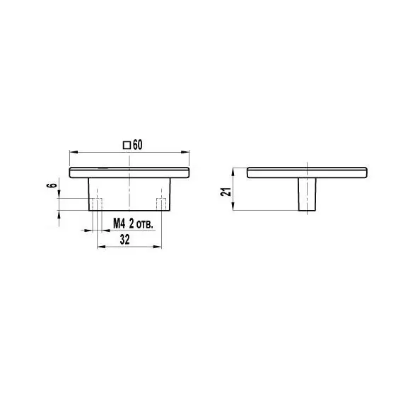 Ручка-модель FM-071 032 Cr глянцевый - 1