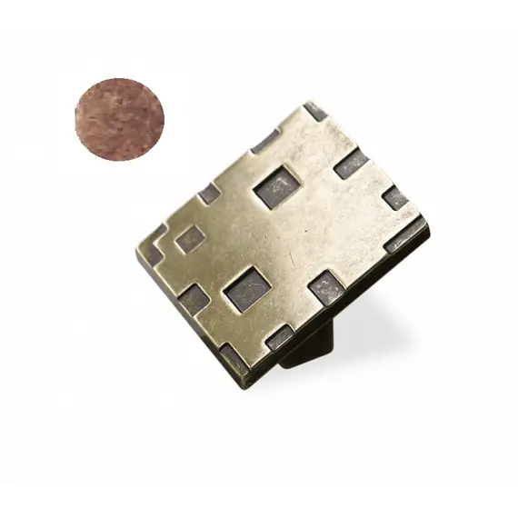 Ручка для мебели кнопка Sagittario FM-062 032, 32 мм, старая медь.