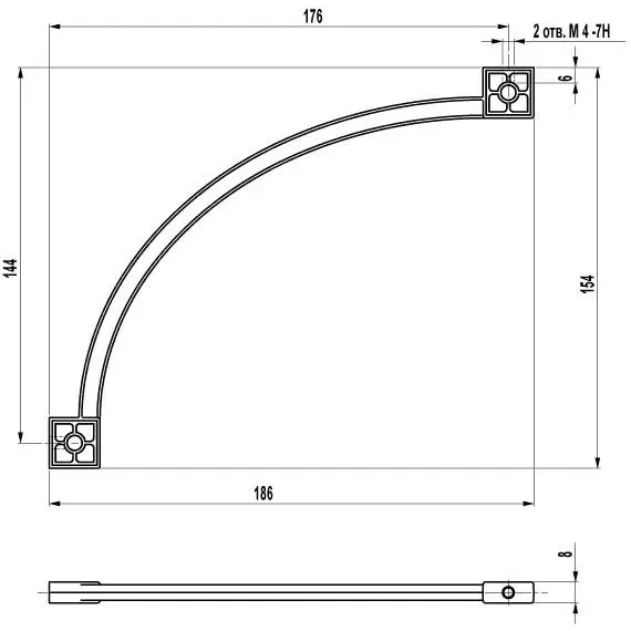 Штанга FD-028 000 олово шлифованное - 1