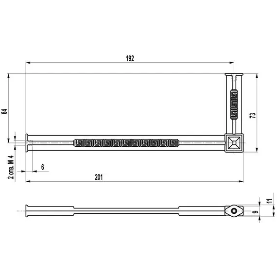 Штанга FD-031 000 олово шлифованное - 1