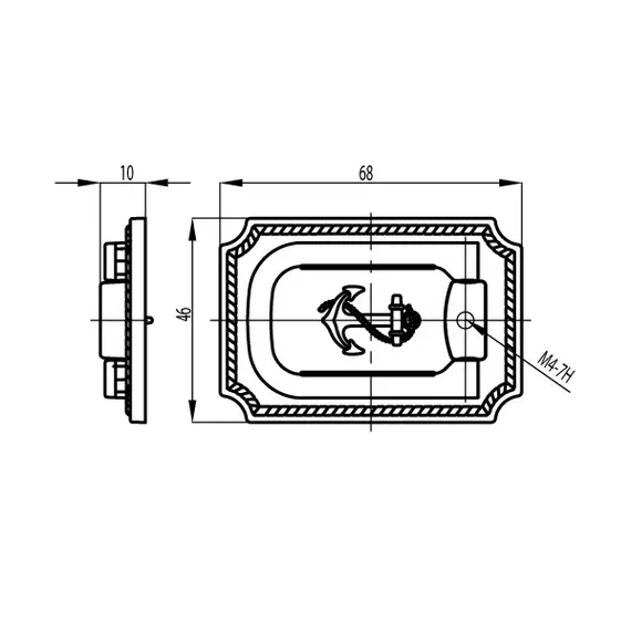 Ручка-модель FN-005 000 бронза шлифованная арт.FN-005 000 (бш) - 1