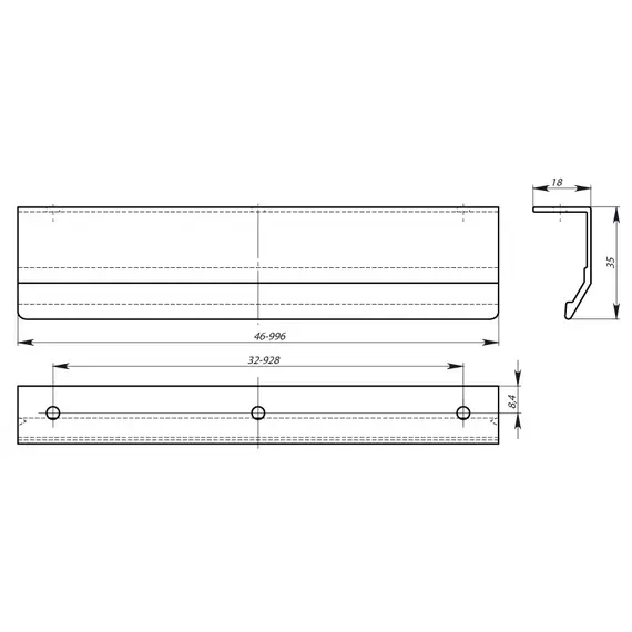 Ручка-профильная Черный матовый №09 Саморез 3,0*12 (о.к.) с п.г. ПЗ арт.PN (015).02.16.128.196.000 чм - 1