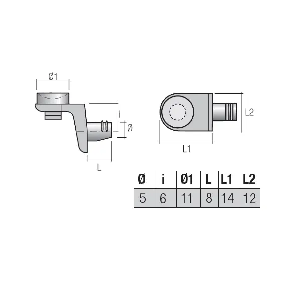 Полкодержатель для стеклянных полок с присоской арт.MV03ZNL - 1
