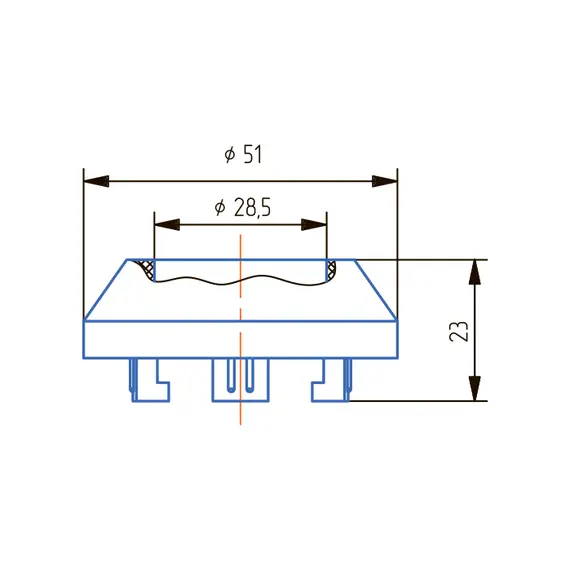 Соединитель трубы D=28 мм - 1