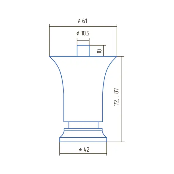 Опора регулируемая ОР 61 Р-К - 1