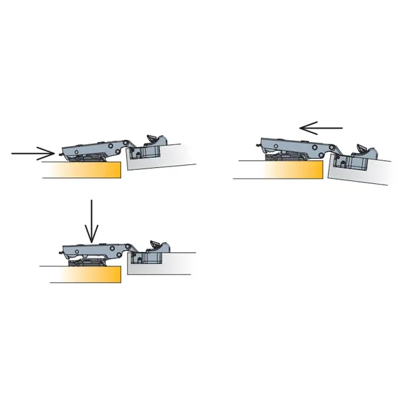 Монтажная планка петли Titus T-type F3 мм крест. Арт: 700-0NA3-650-00 - 1