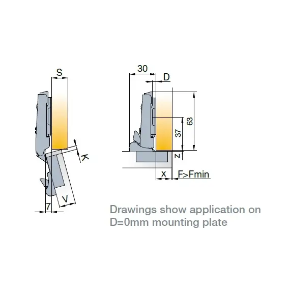 Петля мебельная Titus S-Type i3 110/48/0 мм. арт.242-0971-054-00 - 1