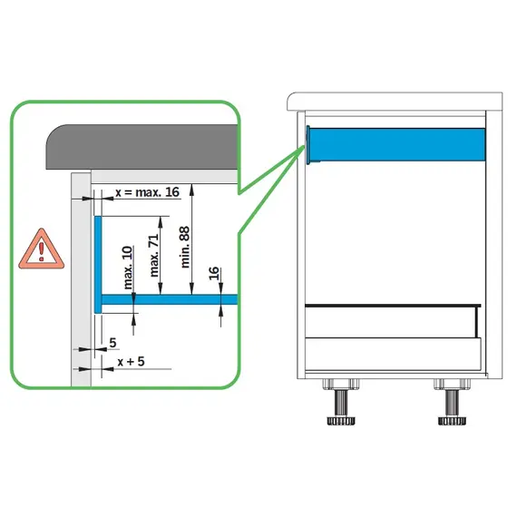 Фиксатор внутреннего ящика Ninka, алюминий серый арт.5021.90 90640 - 2