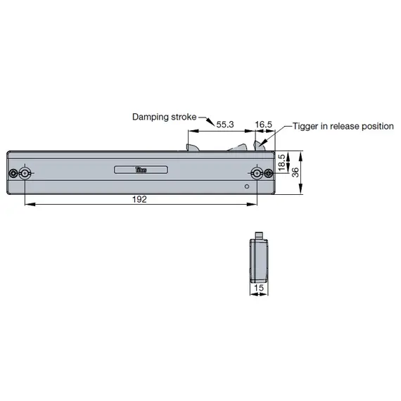 Доводчик Titus Slidix TC для раздвижных дверей 60 кг арт.975-9347-380 - 4