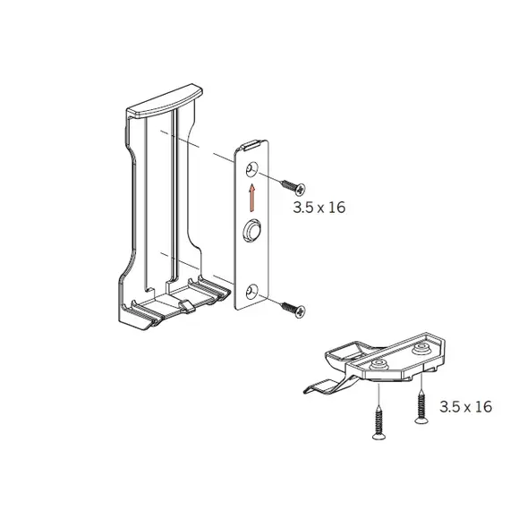 Фиксатор внутреннего ящика Ninka, алюминий серый арт.5021.95 90640 - 4