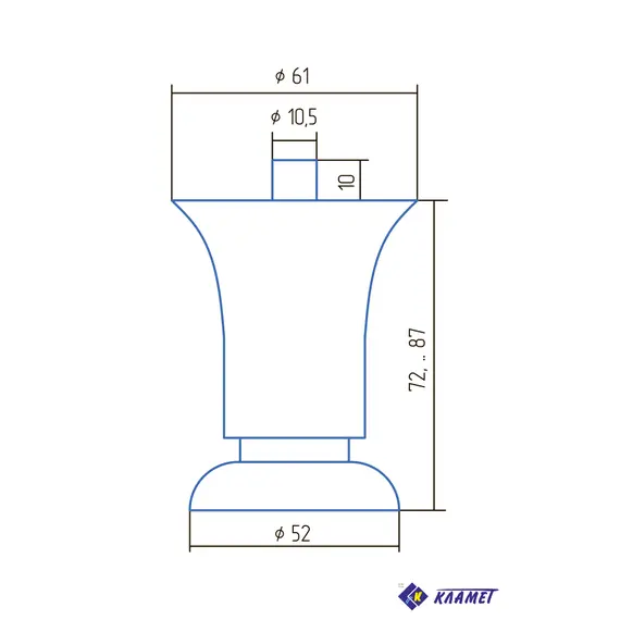 Опора регулируемая ОР 60 Р-Б бронза