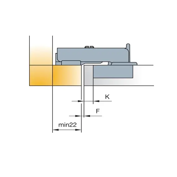 Петля мебельная Titus B-Type для фальшпанели 110/48/18 мм. Арт: 248-0L73-050-TL - 5