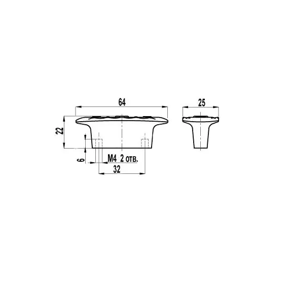 Ручка для мебели кнопка Sagittario FM-086 032 Cr, 32 мм, хром матовый. - 1