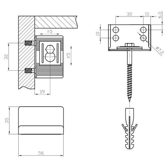 Навес шкафа (серый) арт.448000.S - 7