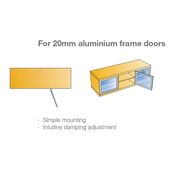 Монтажная планка 17 мм для демпфера GLISSANDO AL, серый арт.972-4565-380-00 - 4