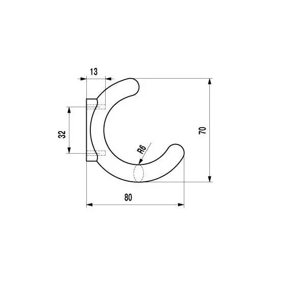 Крючок для одежды Валмакс Крючок K-004 010 металлик - 1