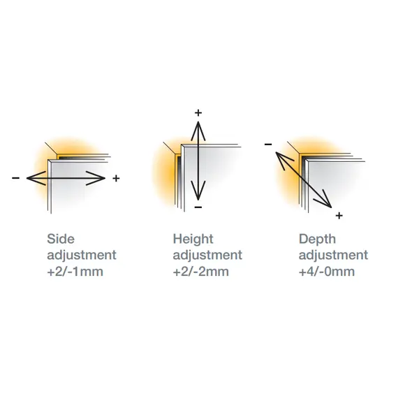 Петля мебельная Titus B-Type для толстых фасадов с прямым корпусрм 90 градусов 93/52/10 мм. Арт: 249-7302-050-TL - 3