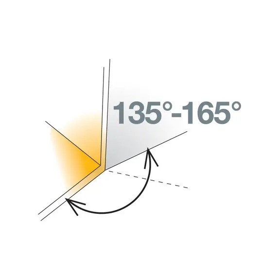 Петля мебельная Titus B-Type 90 градусов 170/45/9 мм. арт.248-0160-050-00 - 1