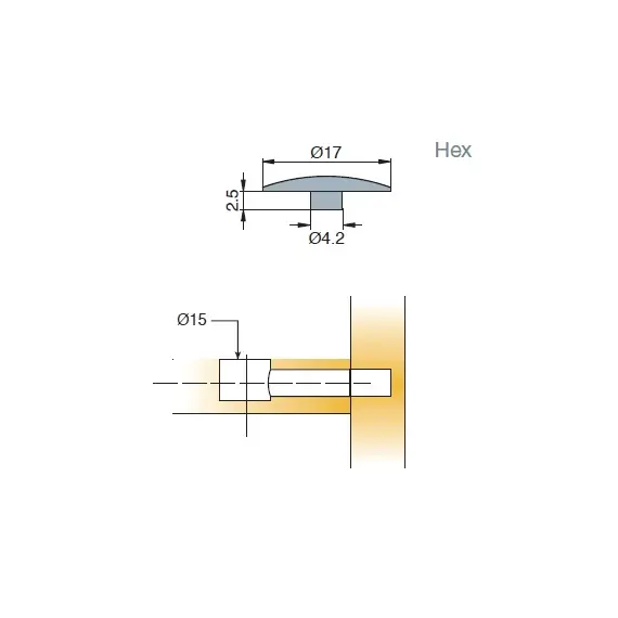 Заглушка для эксцентрика Titus светло-коричневая арт.277-4225-330-00 - 2